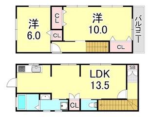 林山町戸建の物件間取画像